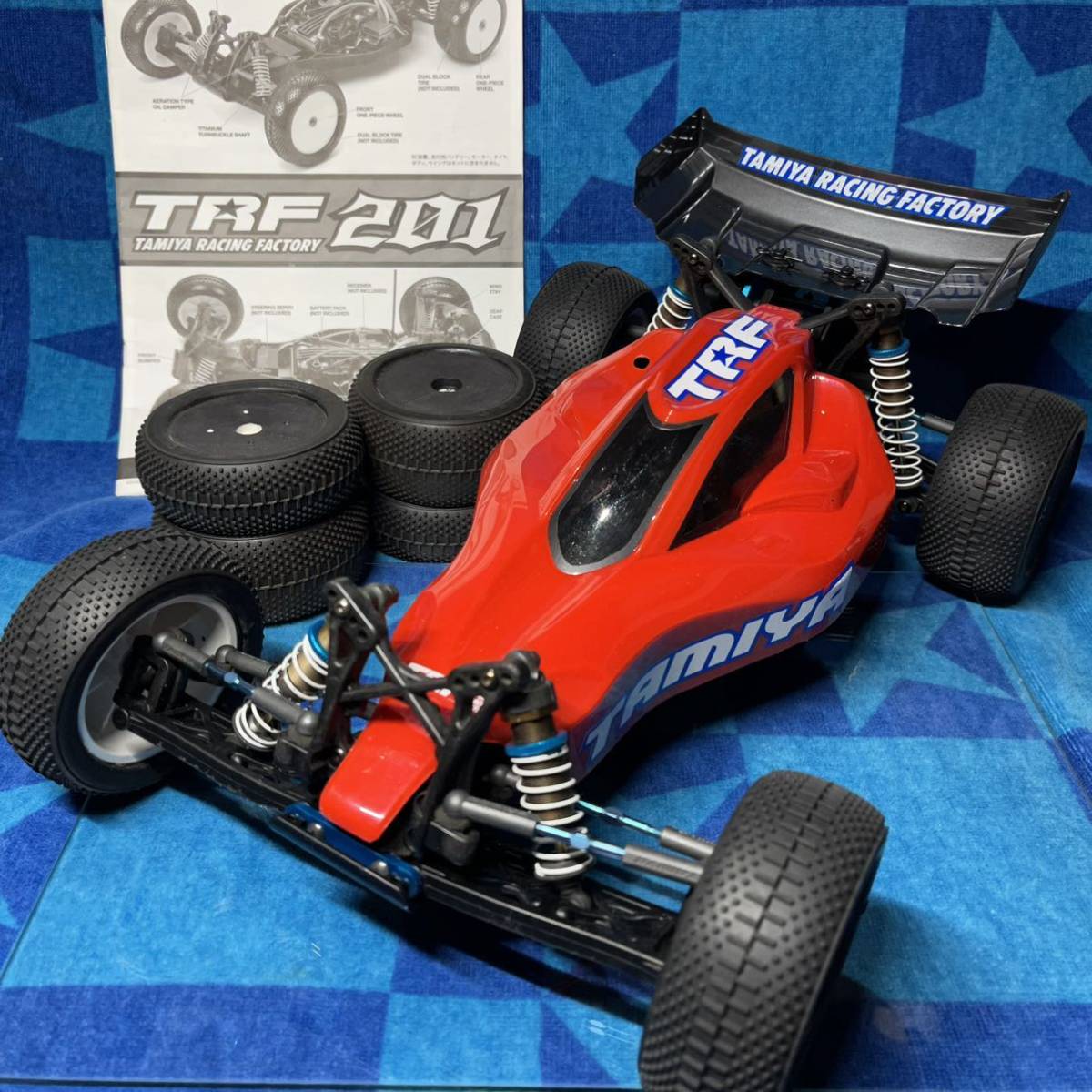 □□□タミヤ TRF201 2WD バギー OP,タイヤ1セット付□□□・希少 ic