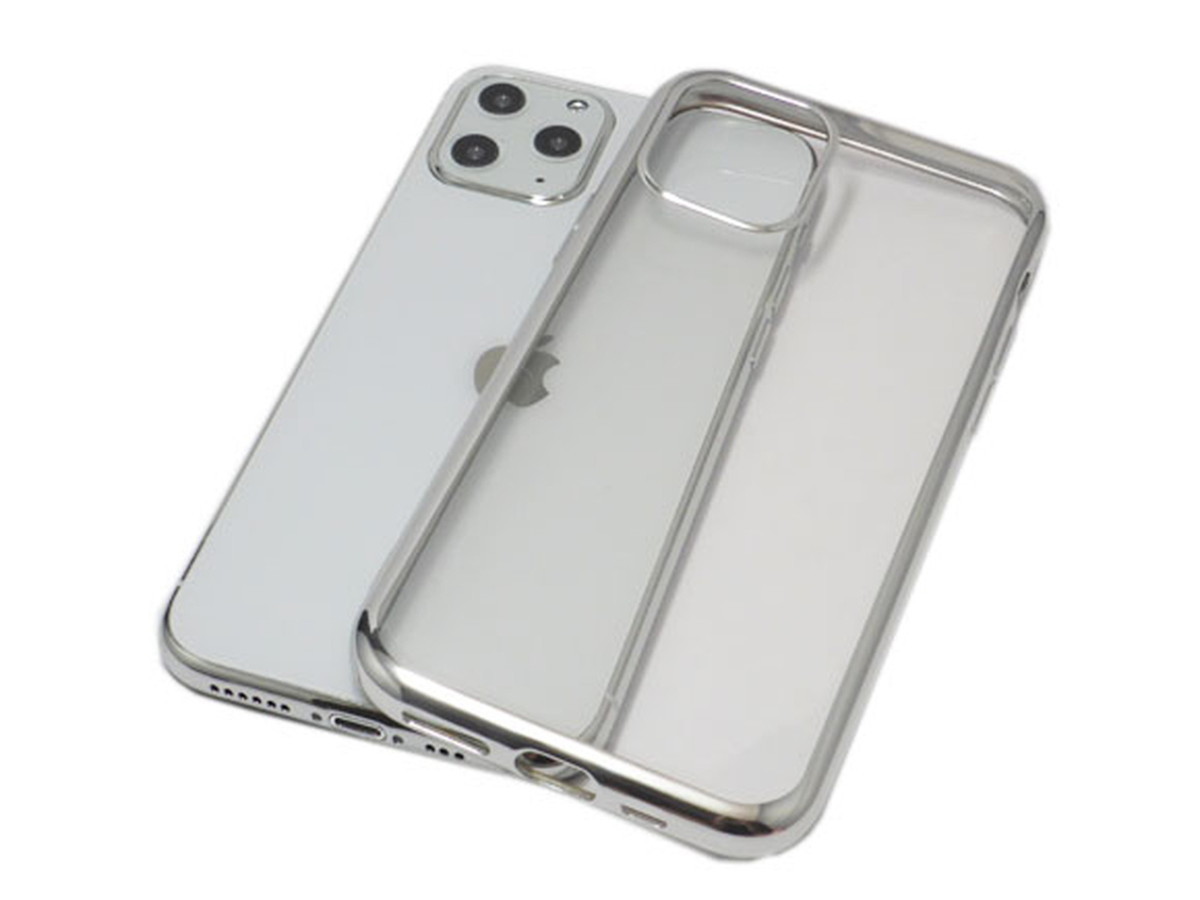 iPhone 13 6.1インチ アイホン アイフォン 13 光沢 TPU ジャケット ソフト クリアタイプ ケース カバー シルバー