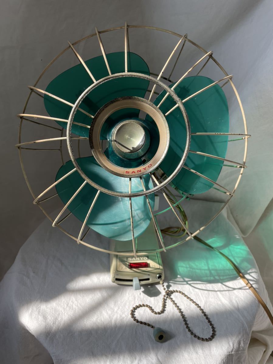 昭和レトロ 扇風機 三洋電機 SANYO サンヨー EF 38cm 3枚羽 Electric Fan_画像1