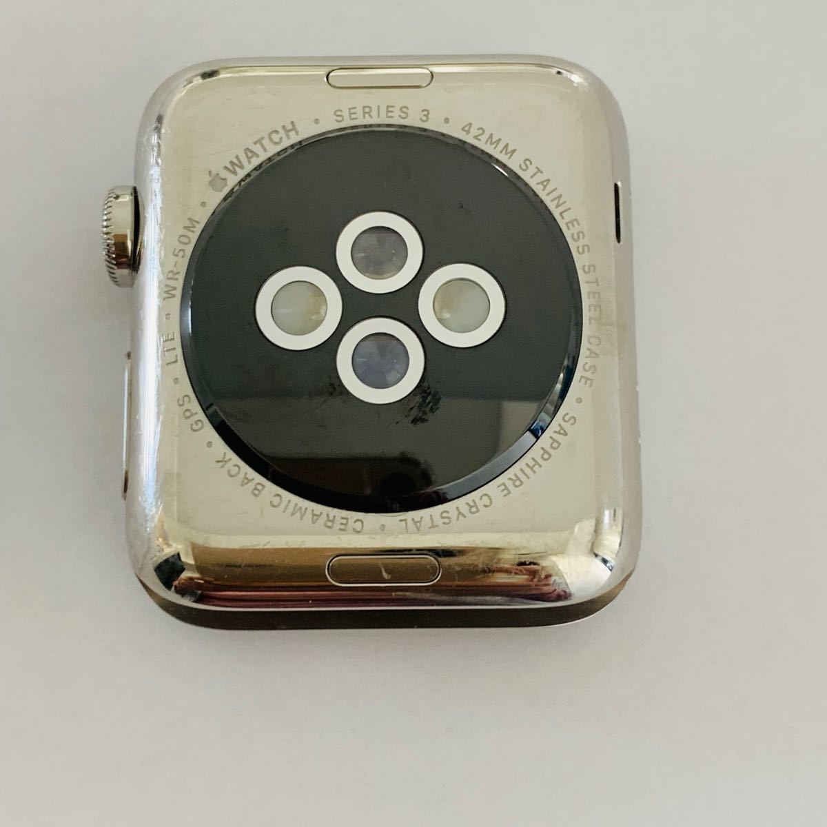 最安価格 Apple 42mm Stainless 3 Series Watch - スマートウォッチ 