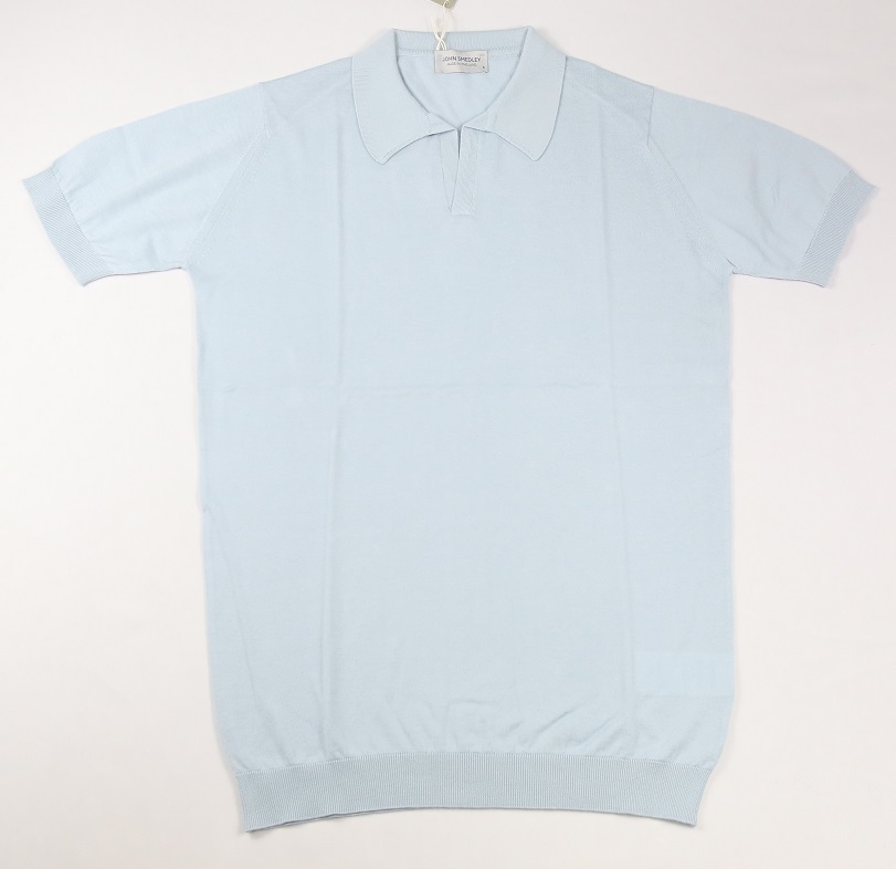 新品 John Smedley　ジョンスメドレー 最高級シーアイランドコットン　ポロシャツ Sサイズ 　COAST BLUE_画像1