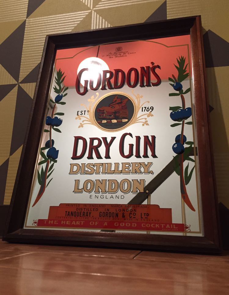 れあり ヴィンテージ LONDON GIN パブミラー zAi8D-m94863905959