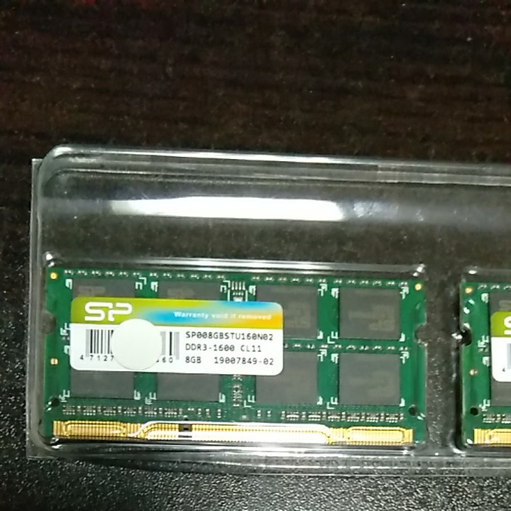 SP ddr3 8GBx2枚 2R 合計16GB