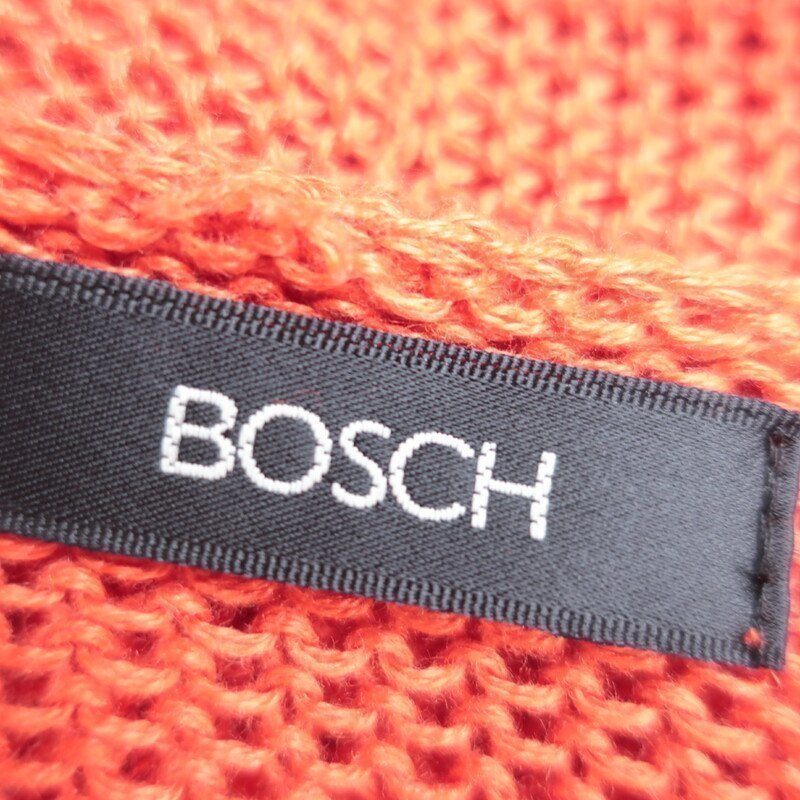BOSCH Bosch * кардиган длинный длинный рукав с карманом ремень имеется ... плетеный лен 100% размер 38 orange серия *W8862