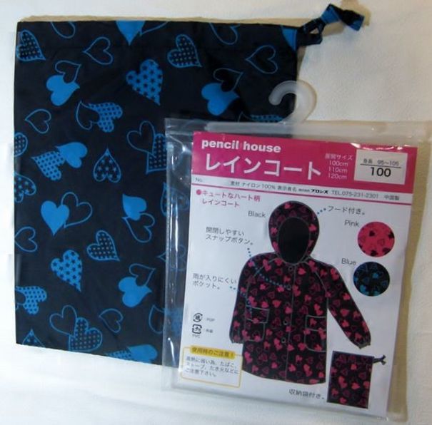  новый товар ☆ детский   дождь   пальто  100㎝  сердце  ☆ стоимость доставки 230  йен ～