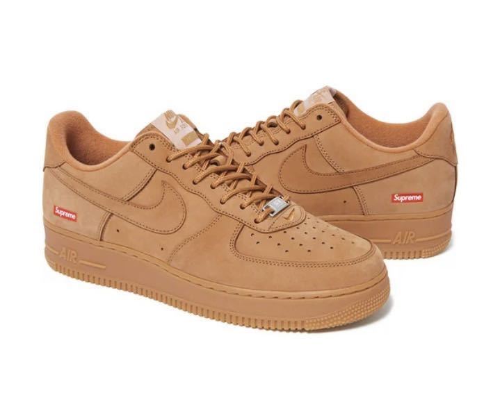 27.5cm us9.5 新品 正規Supreme NIKE AIR FORCE 1 LOW wheat