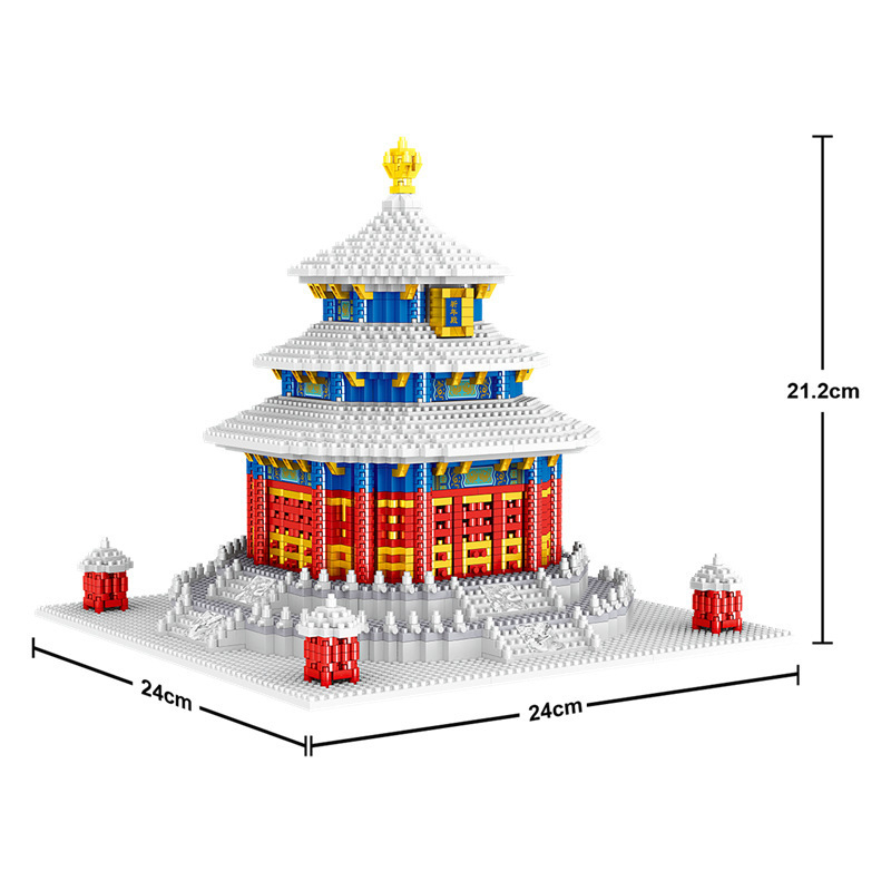 【即日発送】★初雪 天壇★世界遺産★中国最大の祭祀施設★ナノブロック互換★