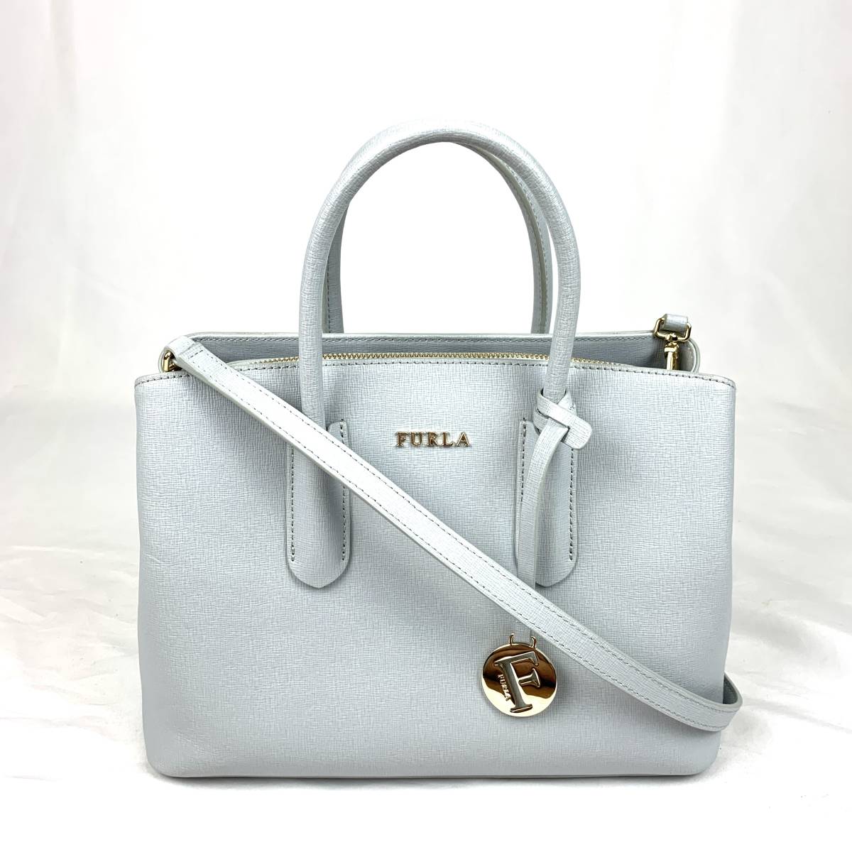 超特価】 FURLA フルラ ロゴ レザー 2WAY バッグ ショルダー