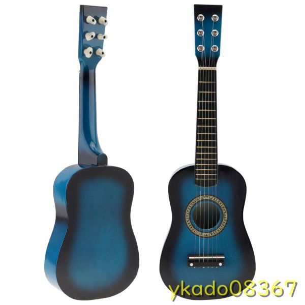 P2266: 23インチ 黒バスウッドアコースティックギター 12フレット6弦ギターピック線 子供のための_画像4