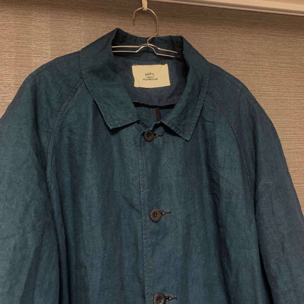 OUTIL MANTEAU UZES black indigo SIZE2|Yahoo!フリマ(旧 OUTIL MANTEAU UZES black indigo SIZE2|Yahoo!フリマ(旧