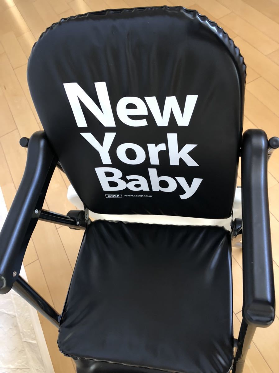 レア NewYorkBaby パイプハイチェア 廃番 ブラック 黒 ニューヨークベイビー 幼児 イスの画像7