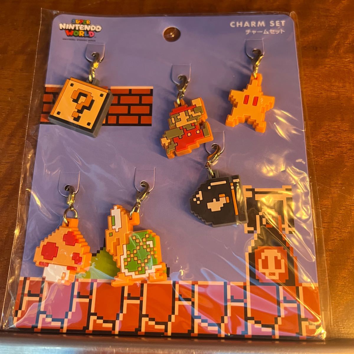 USJ限定 8bitマリオ レトロ チャームセット スーパー USJ限定 8bitマリオ レトロ チャームセット スーパー