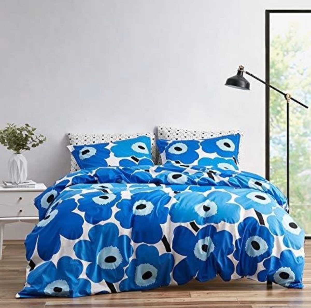 【新品】marimekko UNIKKO 布団カバー デュベカバー キングサイズ 220×240 ウニコ 美品の画像5