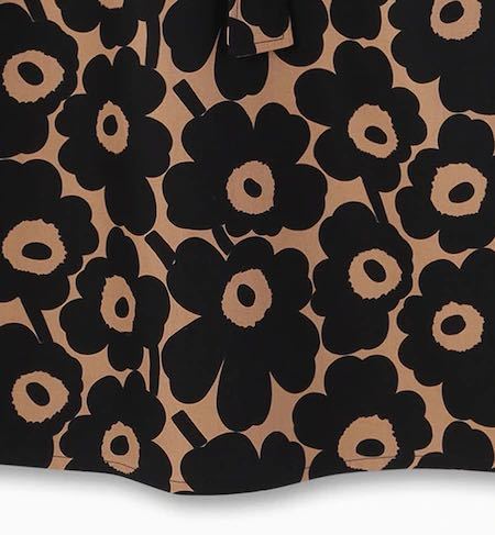 marimekko マリメッコ Ilmaan Mini Unikko ウニッコ ワンピース 花柄 ケシの花 ブラウン 新品 美品 タグ付