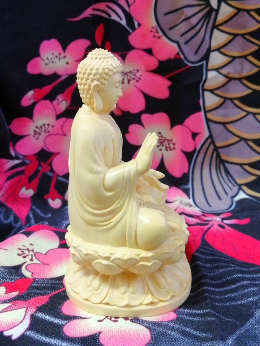 卍　仏像　木彫り　置物　仏教美術
