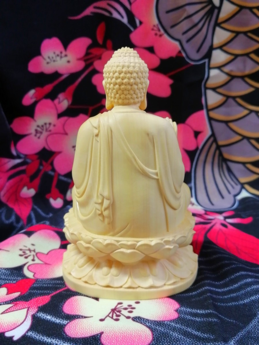 卍　仏像　木彫り　置物　仏教美術