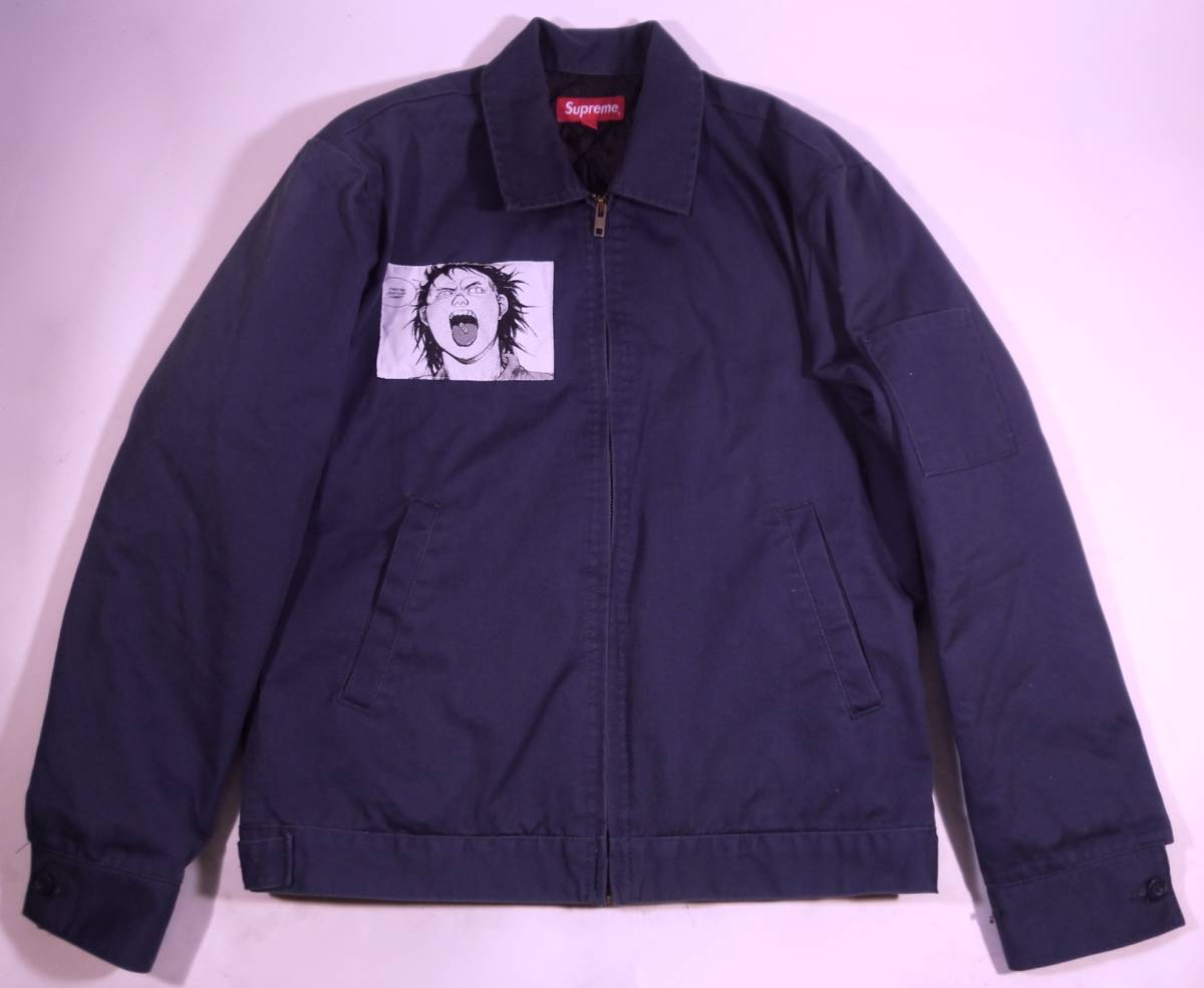 本物 SUPREME×AKIRA/アキラ 2017AW 即完売 WORK JACKET/NEO TOKYO ワークジャケット S 希少NAVY/ネイビー 美品 UNDERCOVER/JONIO_確実な本物、正規品を保証します