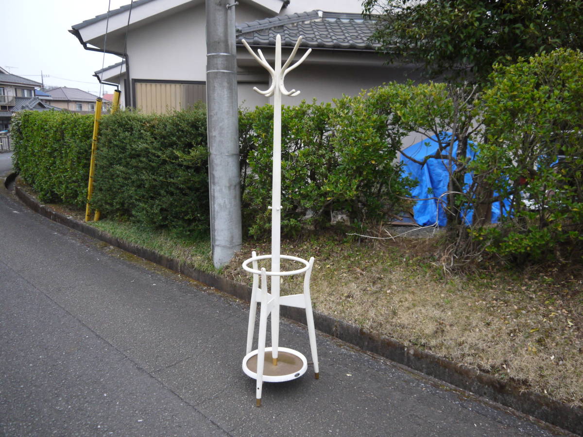 昭和レトロ 木製ポールハンガー ハンガースタンド 帽子掛け コート掛け