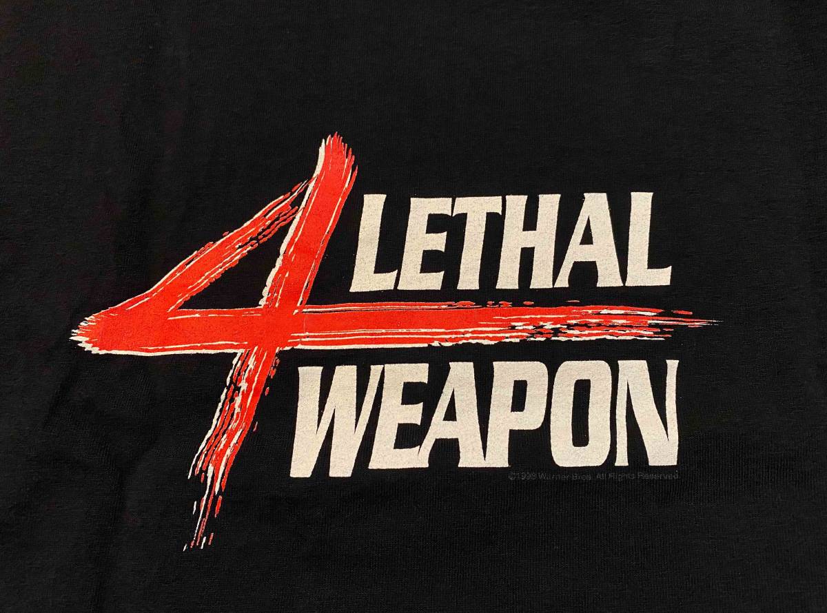 古着 リーサルウエポン４ ムービー Tシャツ XL 映画 Lethal Weapon ビンテージ 90s メル・ギブソン ジェットリー_画像8
