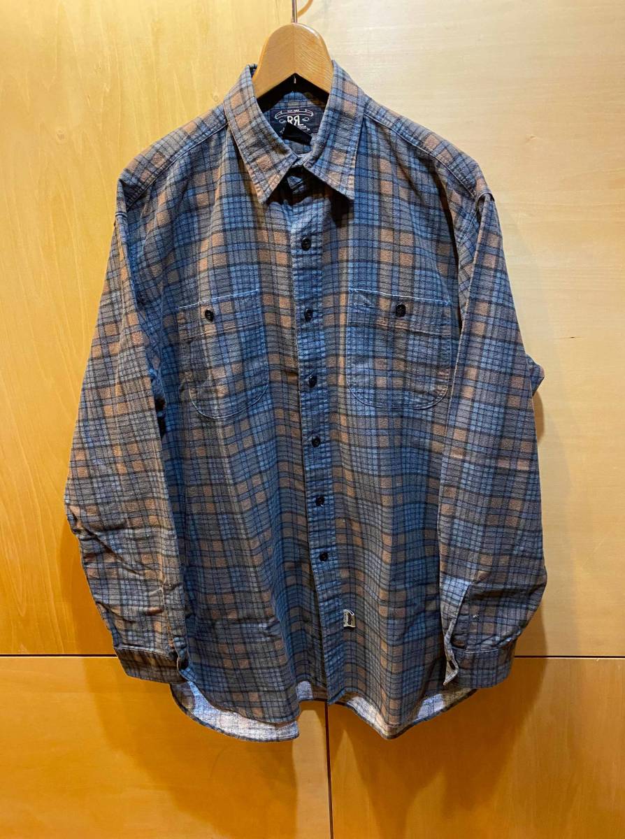 RRL 初期 三つ星タグ チェックシャツ トラックマーク タグ メンズ M