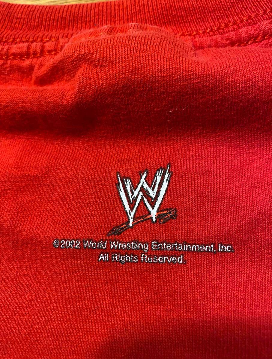 古着 ハルカマニア HULKAMANIA WWE ハルクホーガン Tシャツ メンズ L 赤 ビンテージ プロレス_画像6