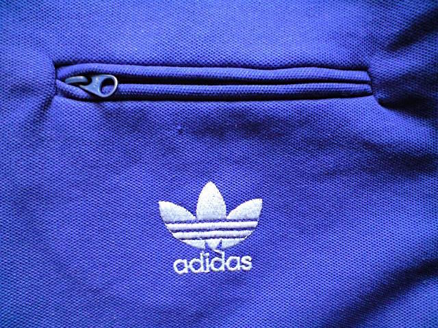 即決 1点物 第13竜騎兵落下傘連隊 80s adidas vintage フランス製 ventex 青タグ 胸ポケット ジャージ 180 あお x トリコロール