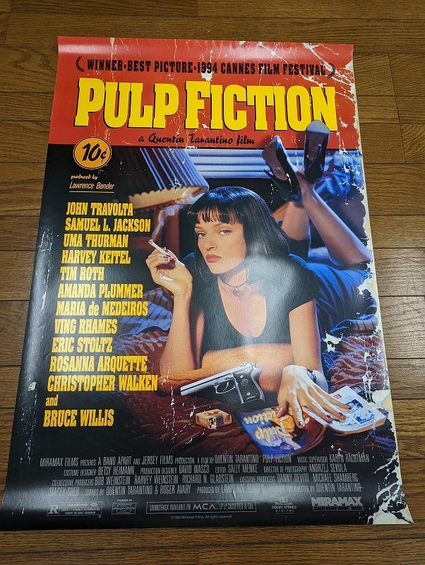 ☆M-742/US版 1st映画ポスター『パルプ・フィクション』（Pulp Fiction）監督 クエンティン・タランティーノ ORG 