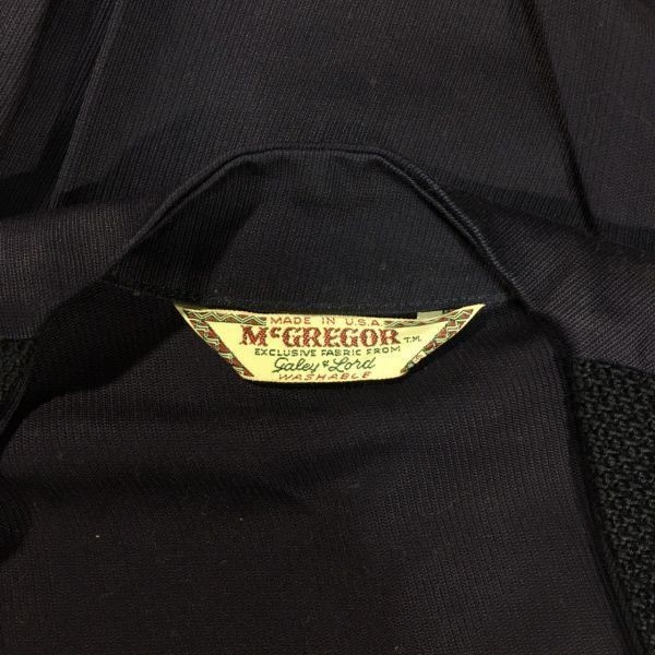 3740ig【MCGREGOR】 ニット 50s USA製 メタルボタン 刻印 カーディガン