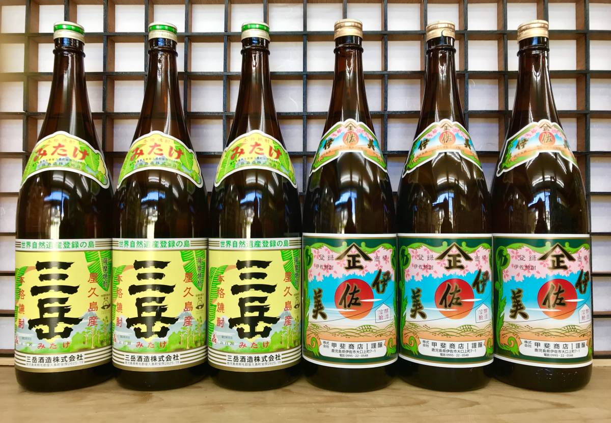 即決14370円【 伊佐美 3本 ・ 三岳 3本 : 芋焼酎 1800ml × 6本