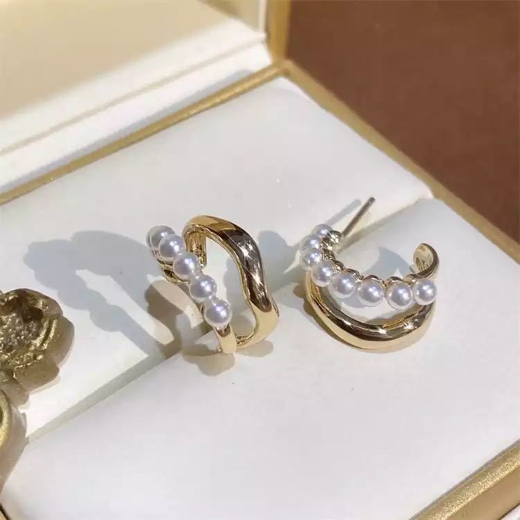 人気の定番 267 ゴールド パール ピアス 18k 真珠 韓国 宝石 結婚 ブライダル