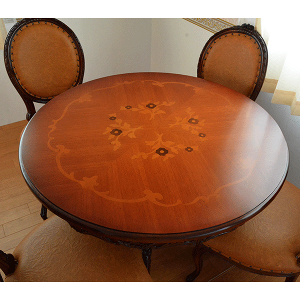 新生活新生活マホガニー猫脚楕円形テーブル テーブル