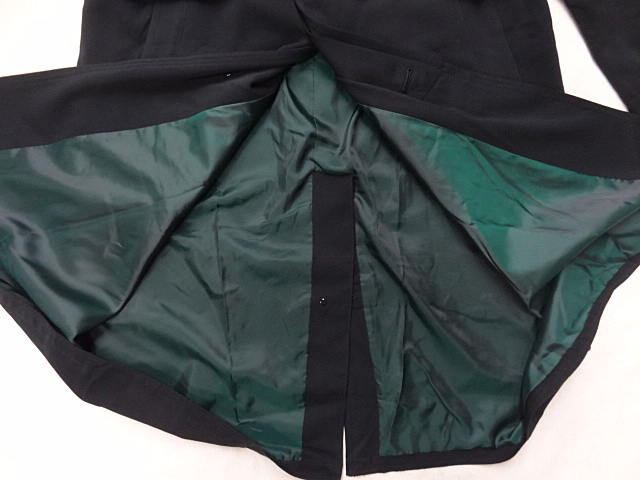  Vintage Poe линия womo90S прекрасное качество черный чёрный цвет ремень пальто с отложным воротником изумруд зеленый подкладка пряжка to ключ 