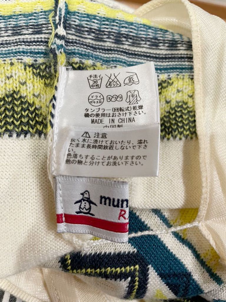 超キュート！ MUNSING WEAR マンシングウェア R.line ニットスカート ベージュ系 裏地あり Mサイズ レディース ゴルフウェア ○ 新規×_画像6