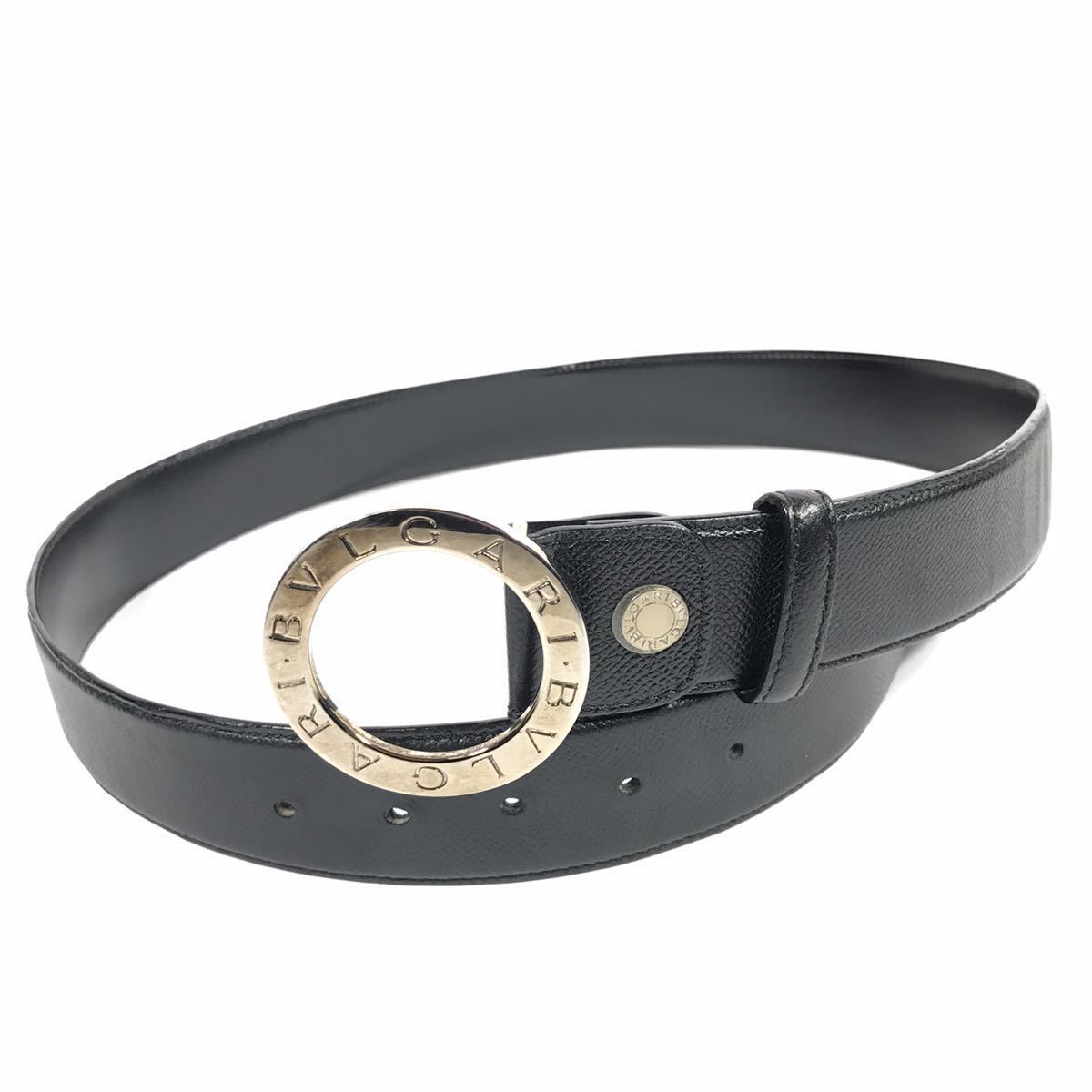 ブルガリ】本物 BVLGARI ベルト ロゴマニアバックル 全長109cm 幅4cm