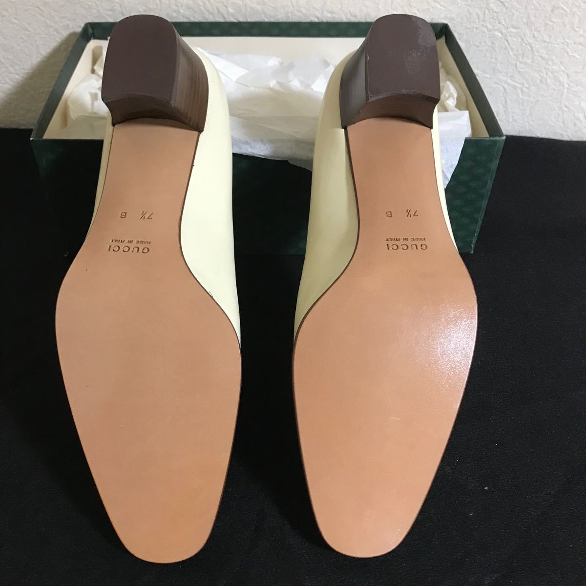 新品・未使用】GUCCI グッチ バンブーパンプス オフホワイト