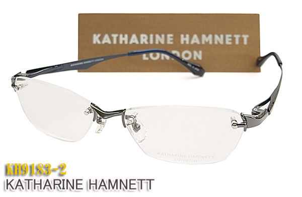 KATHARINE・HAMNETT キャサリンハムネット メガネ フレーム KH9183-2 フチナシ 正規品 日本製 チタン 眼鏡