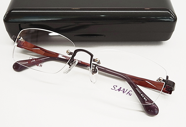 ☆大人気☆ Frontosa メンズ 鯖江産 サブフ 眼鏡 メガネ フレーム SA6016-DR フチナシ 日本製 SAV-fu めがね 