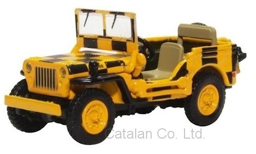 1/76 ウィリー ジープ 黒 黄色 ブラック イエロー Willys MB black yellow RAAF Oxford 60サイズ_画像1