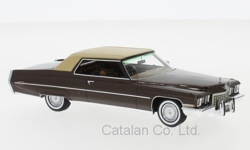 1/43 キャデラック クーペ デビル デヴィル メタリック ブラウン 茶 Cadillac Coupe DeVille metalic brown beige 1972 Neo 60サイズ_画像1