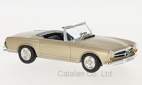 1/43 メルセデス ベンツ メタリック ベージュ Mercedes 230 SL W113 梱包サイズ60_画像1