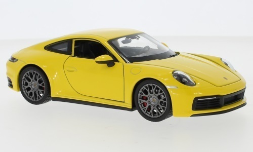 1/24 ポルシェ 黄色 イエロー Porsche 911 Carrera 4S 1;24 yellow Welly 梱包サイズ60_画像1
