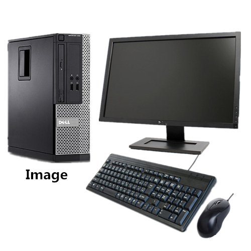 ポイント5倍 中古パソコン Windows 10 Pro 64Bit搭載 20型ワイド液晶セット DELL Optiplex シリーズ Core i5/4G/500GB/DVD-ROM_画像1