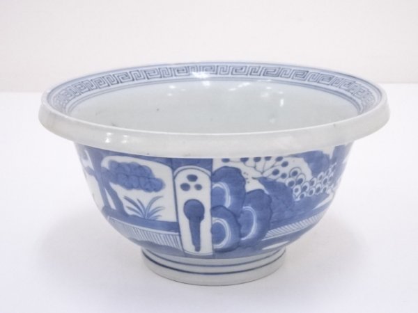 4173692: 明治期 伊万里焼 染付風景図鉢 | www.bioimune.com.br