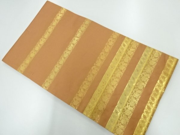 5637579: 未使用品 横段に花唐草模様織出し袋帯 | www