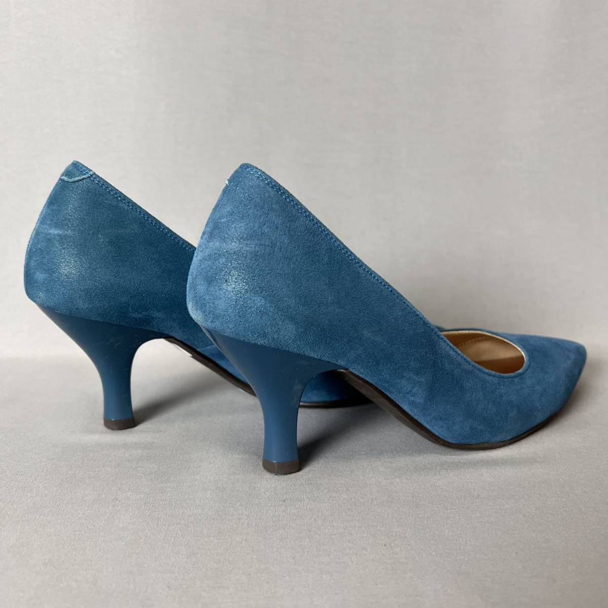  Wacoal sakses walk suede po Inte dotu pumps blue group 23.5cm E Wacoal SUCCESS WALK suede pumps 