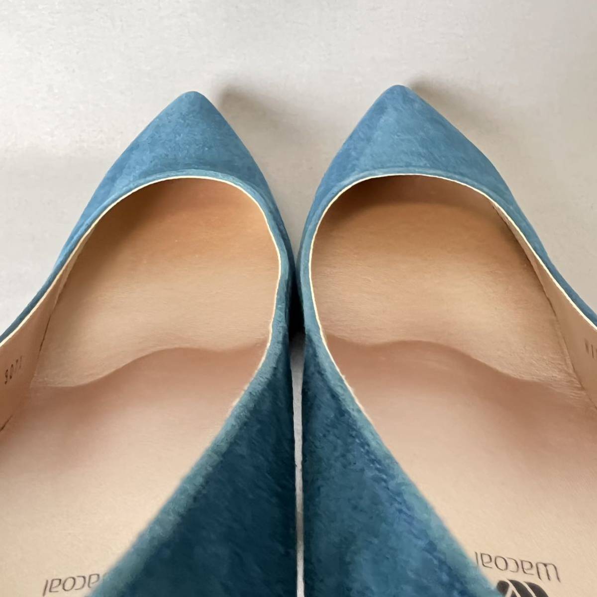  Wacoal sakses walk suede po Inte dotu pumps blue group 23.5cm E Wacoal SUCCESS WALK suede pumps 