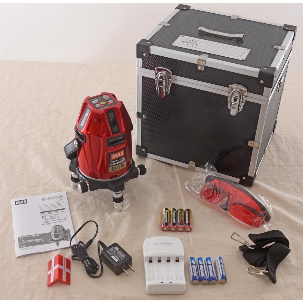 ブラウン×ピンク MAX マックス LA-202 レーザー墨出し器 - 工具