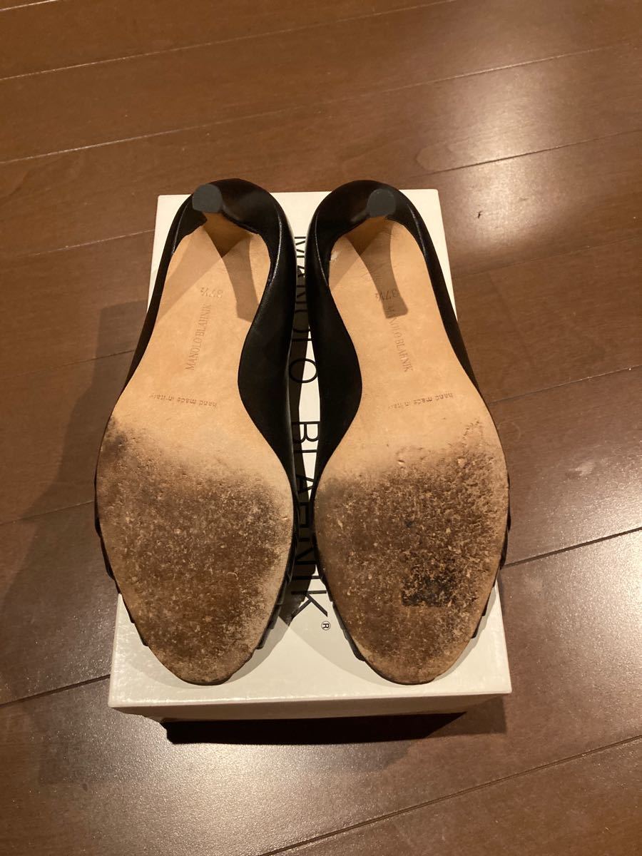 【美品】MANOLO BLAHNIK マノロブラニク オープントゥ パンプス 24cm