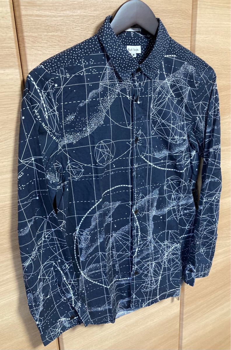 Paul Smith ポールスミス 星座 天体柄 長袖 シャツ 宇宙 総柄 M Paul Smith ポールスミス 星座 天体柄 長袖 シャツ 宇宙 総柄 M