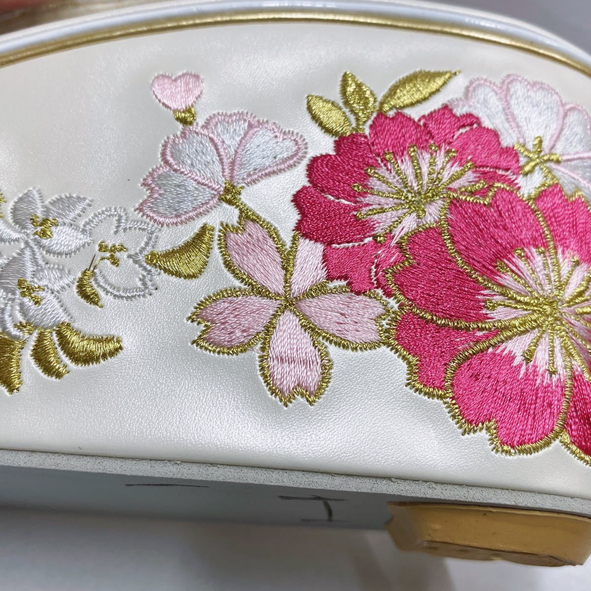 ヒール草履 女性用 刺繍 桜 厚底 振袖 成人式 卒業式 草履単品